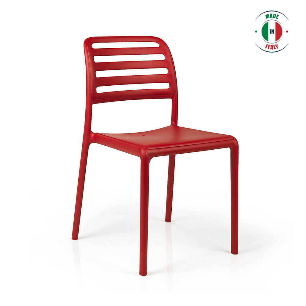 CHAD OUTDOOR DINING CHAIR RED