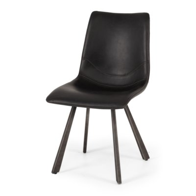 RUSTIC VINTAGE BLACK CHAIR