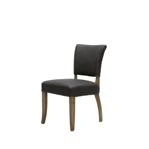 CRANE DINING CHAIR BLAK LEATHER
