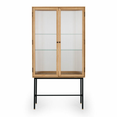 Keanu fluted glass highboard